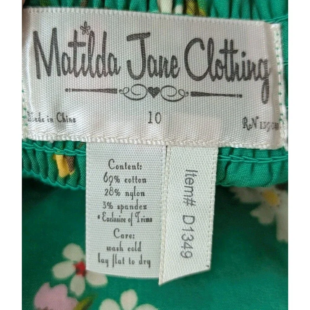 Matilda Jane Meadow Sweet Ellie Sun Dress Strawberries Girls Size 10 Cottagecore